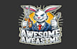 do awesome jack rabbit mascot logo with satisfaction guaranteed