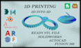 create 3d cad designs, machine design, 3d print ,renders ,stl files