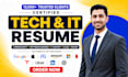 write your tech resume for faang, software, IT, cybersecurity, engineering roles