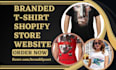 design tshirt shopify print on demand branded tshirt dropshiping store website
