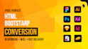 convert figma to html css, psd to html responsive bootstrap 5