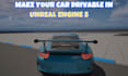 make your car fully drivable in unreal engine 5