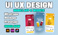 do mobile app design, website design, figma app design, UI UX design