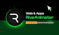 create rive animation interactive rive character animations for web apps ui rive