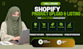 upload products and create shopify store