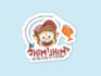 design fun engaging fly fisherman attract funny logo