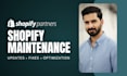 maintain, fix, and update your shopify store monthly