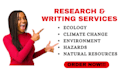 assist on ecology, climate change, environment, hazards, and natural resources