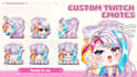 draw cute twitch emotes, animated emotes, chibi emotes for streams