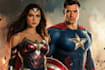 create a portrait of a superhero couple