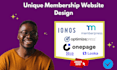 design ionos, optimizepress , memberpress, onepage io, looka, b12, 10web website