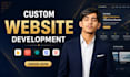 do custom website development as expert full stack developer react js, next js