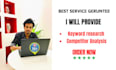 do SEO keyword research and competitor analysis