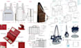 design full tech pack for bag concept backpack, handbag, purse, wallet, suitcase
