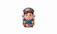 make professional railroad museum mascot logo