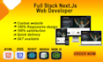 develop a full stack website with react, next js and node js