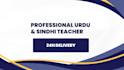 be your urdu or sindhi language teacher and tutor