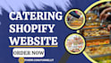 design catering website restaurant recipe baking cooking delivery shopify store