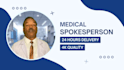 be green screen medical spokesperson in lab coat