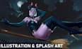 draw illustration and splash art for you