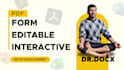 create editable fillable and interactive PDF form