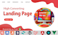 do custom HTML landing page, full stack website development, front end developer
