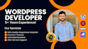 be your wordpress developer for website design and development