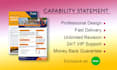 design effective capability statement, government contract and business flyer