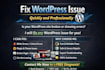 fix wordpress issues bugs and errors
