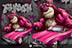 create car illustration in graffiti style