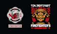 make creative t shirt skull firefighter logo