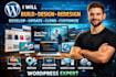 build, design, redesign, develop, update, clone, or customize wordpress