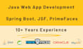 develop java web apps using spring boot, jsf and primefaces
