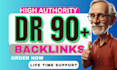 create dr 90 backlinks with high quality dofollow links