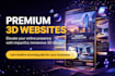 create a 3d animated branded webflow  website