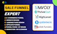 migrate fix redesign sales funnel on systeme io gohighlevel simvoly getresponse