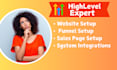 build your gohighlevel website, develop launch service and landing page design