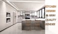 do kitchen design and visualization with 3d model rendering