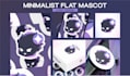 design flat minimalist mascot logo with full branding kit