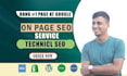 complete on page SEO optimization service for google ranking
