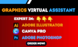 your adobe graphics designer personal virtual assistant and social media manager