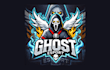 do modern ghost esport mascot logo with express delivery