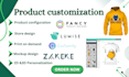 setup 2d 3d shopify zakeke, zazzle store, kickflip product customization store