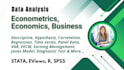 do time series, regression, panel data analysis using stata, eviews, r