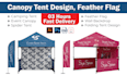 custom design canopy tent, feather flag for you
