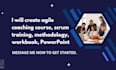 create agile coaching course, scrum training, methodology, workbook, powerpoint