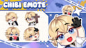 draw custom twitch emotes, chibi emotes, animated emotes, vtuber for stream