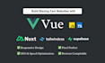 build custom website using vue js nuxt js with tailwind css