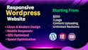develop wordpress website and design or redesign a seo optimized website or blog