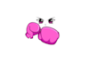 design face ovary cancer kicking logo